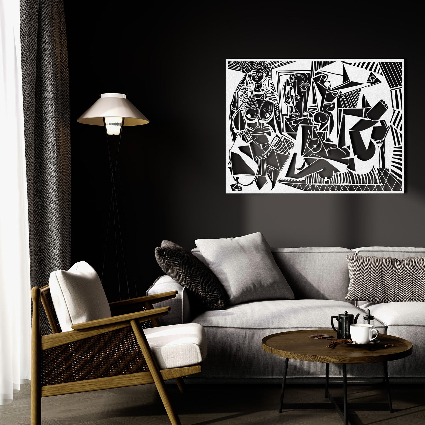 Modern Luxury Metal Wall Decor, Mid Century Wall Art, Abstract Metal Wall Sculpture, Above Bed Decor, Living Room Decor, Geometric Wall Art