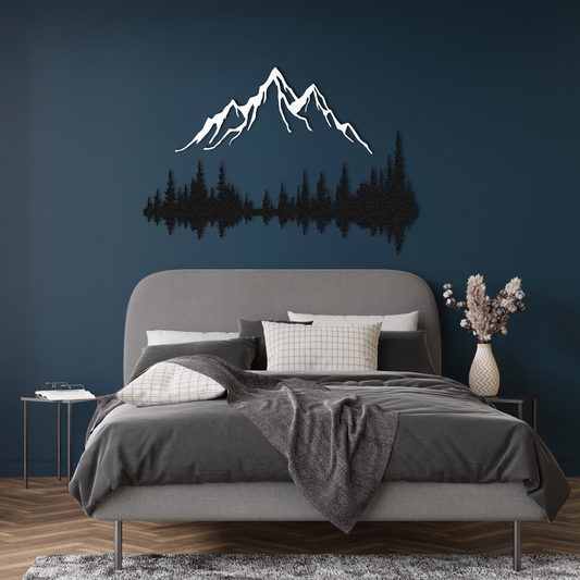 Mountain and Forest Metal Wall Art