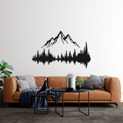 Mountain and Forest Metal Wall Art