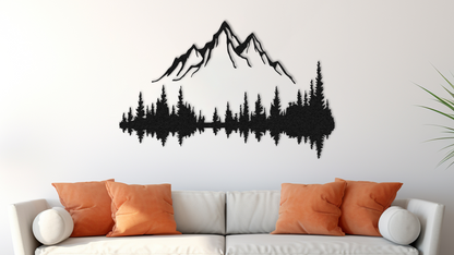 Mountain and Forest Metal Wall Art