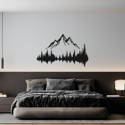 Mountain and Forest Metal Wall Art
