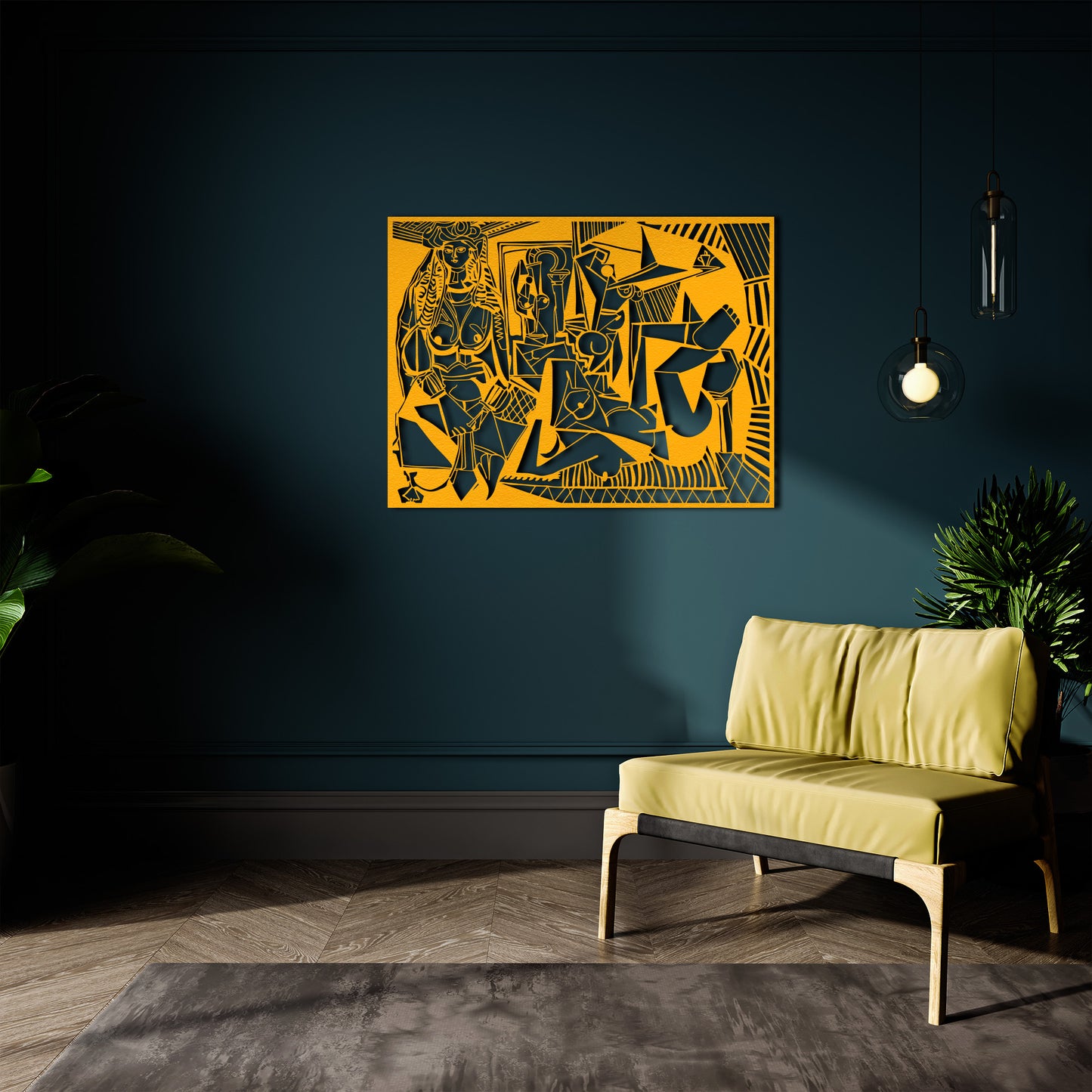 Modern Luxury Metal Wall Decor, Mid Century Wall Art, Abstract Metal Wall Sculpture, Above Bed Decor, Living Room Decor, Geometric Wall Art