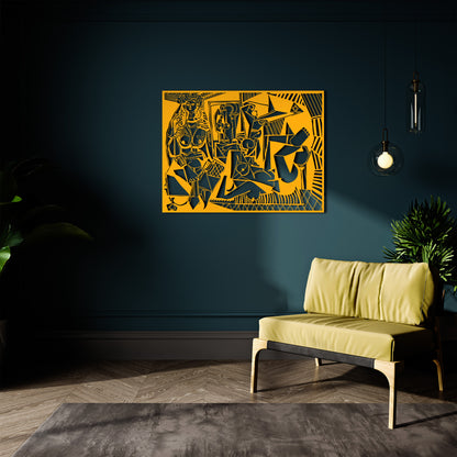 Modern Luxury Metal Wall Decor, Mid Century Wall Art, Abstract Metal Wall Sculpture, Above Bed Decor, Living Room Decor, Geometric Wall Art
