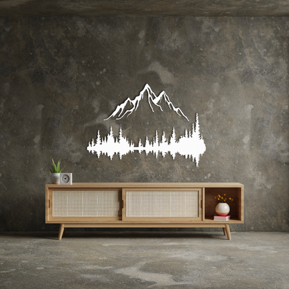 Mountain and Forest Metal Wall Art