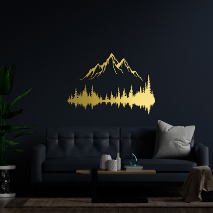 Mountain and Forest Metal Wall Art