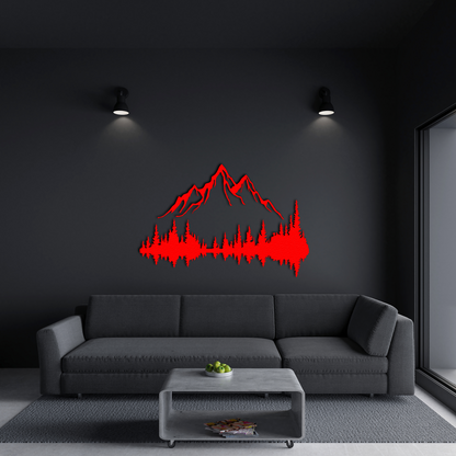 Mountain and Forest Metal Wall Art